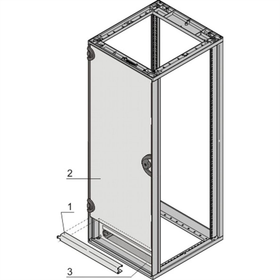 SCHROFF Türlagerwinkel für verkürzte Türen - TUERLAGERWINKEL 33MM 7021