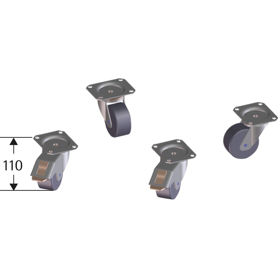 APRANET Kit de roulettes pour socle