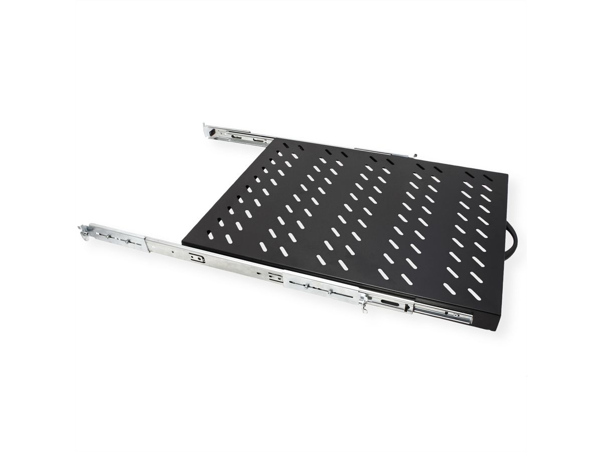 VALUE 19-Zoll-Fachboden ausziehbar, 420 x 568 mm, 25kg Traglast