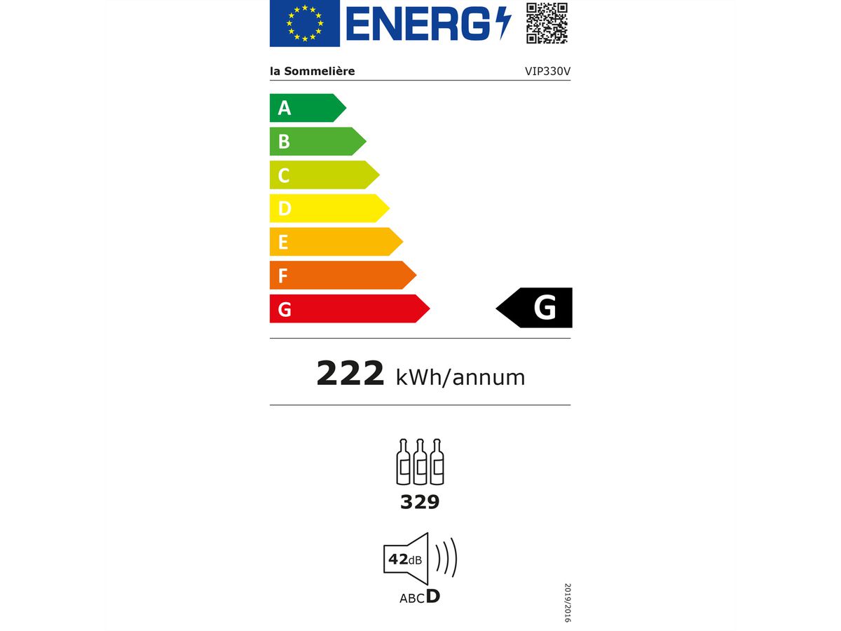 La Sommelière Armoire à vin VIP330V SL, Autonome, multizone, 329 bouteilles