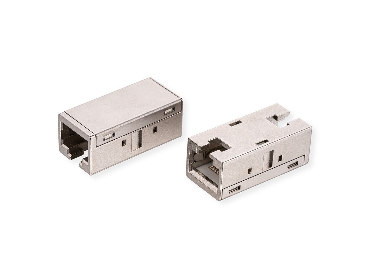 ROLINE RJ-45 Kupplung geschirmt, Cat.6A (Class EA), Metallgehäuse