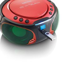 Lenco CD-Player SCD-550, Rot, Lichteffekt