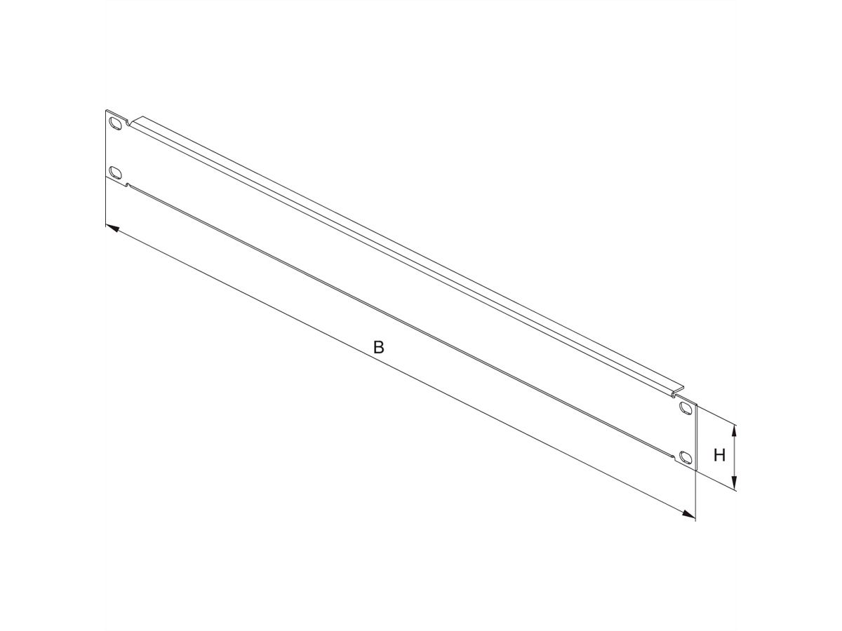 CONTEG 19"-Blindblende 1 HE RAL 9005