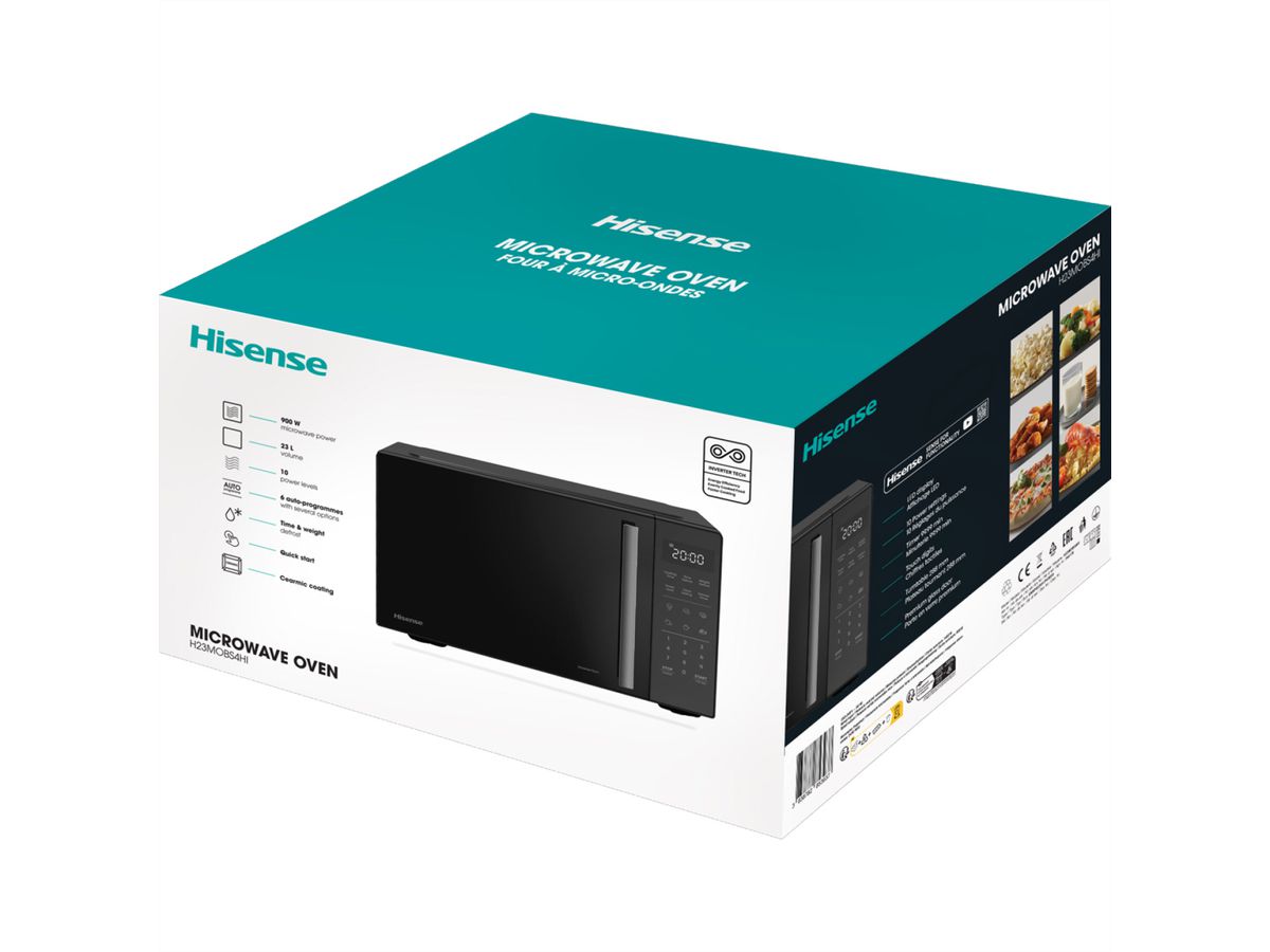 Hisense Mikrowelle H23MOBS4HI, 23L, schwarz