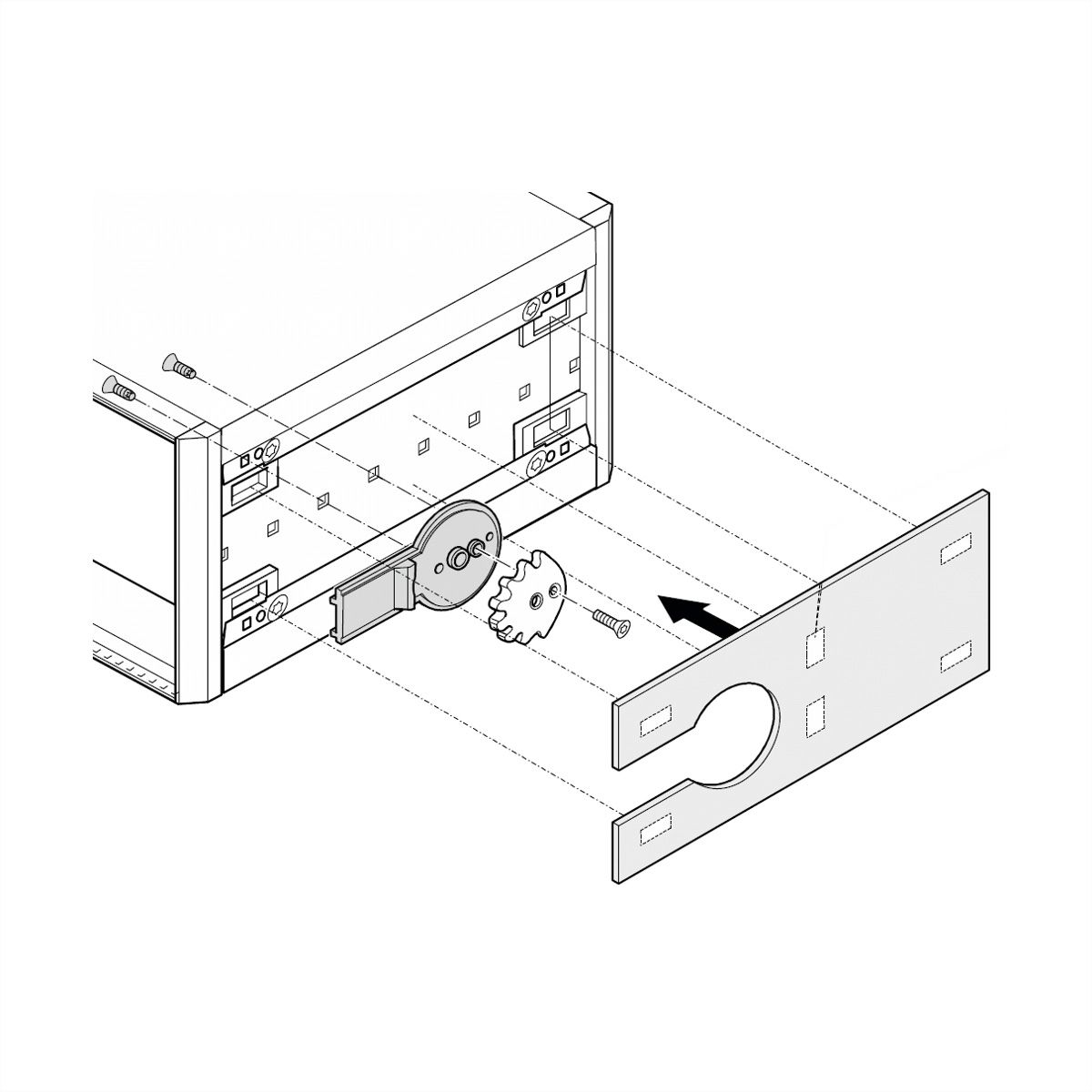 SCHROFF RatiopacPro Kit d'assemblage poignée basculante, 4 U, 42 CV, 315 mm