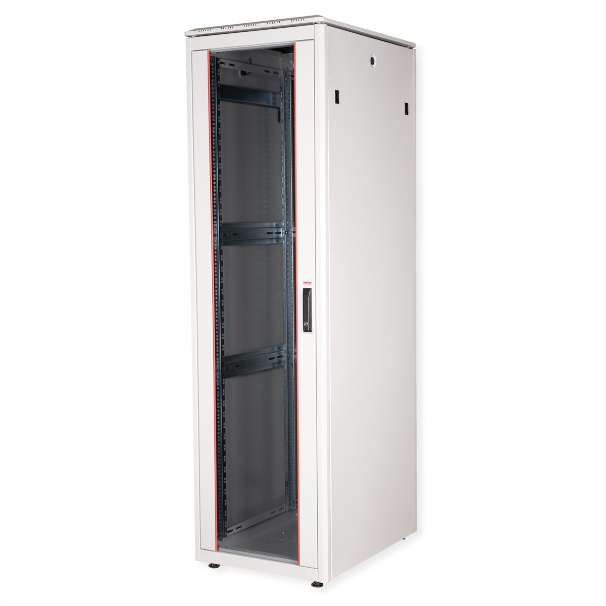 ROLINE 19-Zoll Netzwerkschrank Pro 42 HE, 600x800 BxT Glastür grau