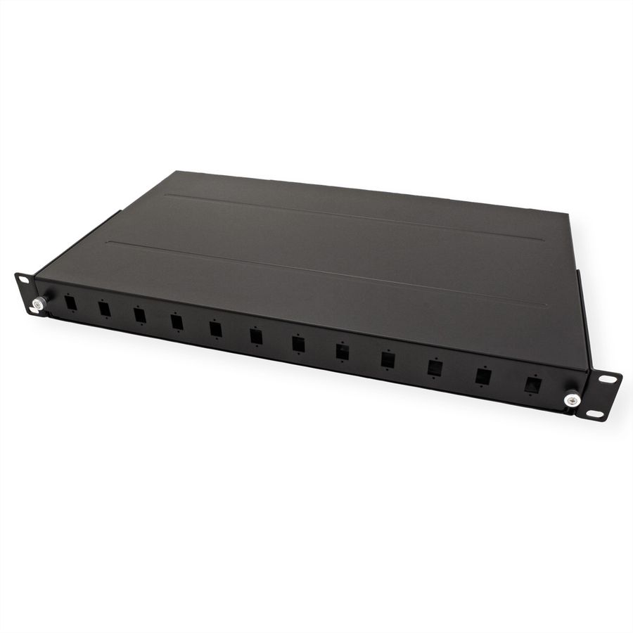 ROLINE Panneau FO 19" vide, 1U, 12x SC-Simplex ou LC-Duplex , noir