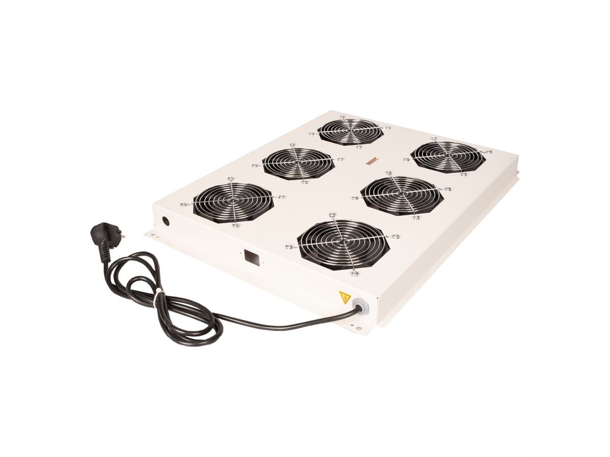 ROLINE 19-Zoll Dachlüftereinheit 6 Lüfter, ON/OFF  für Serverschrank grau