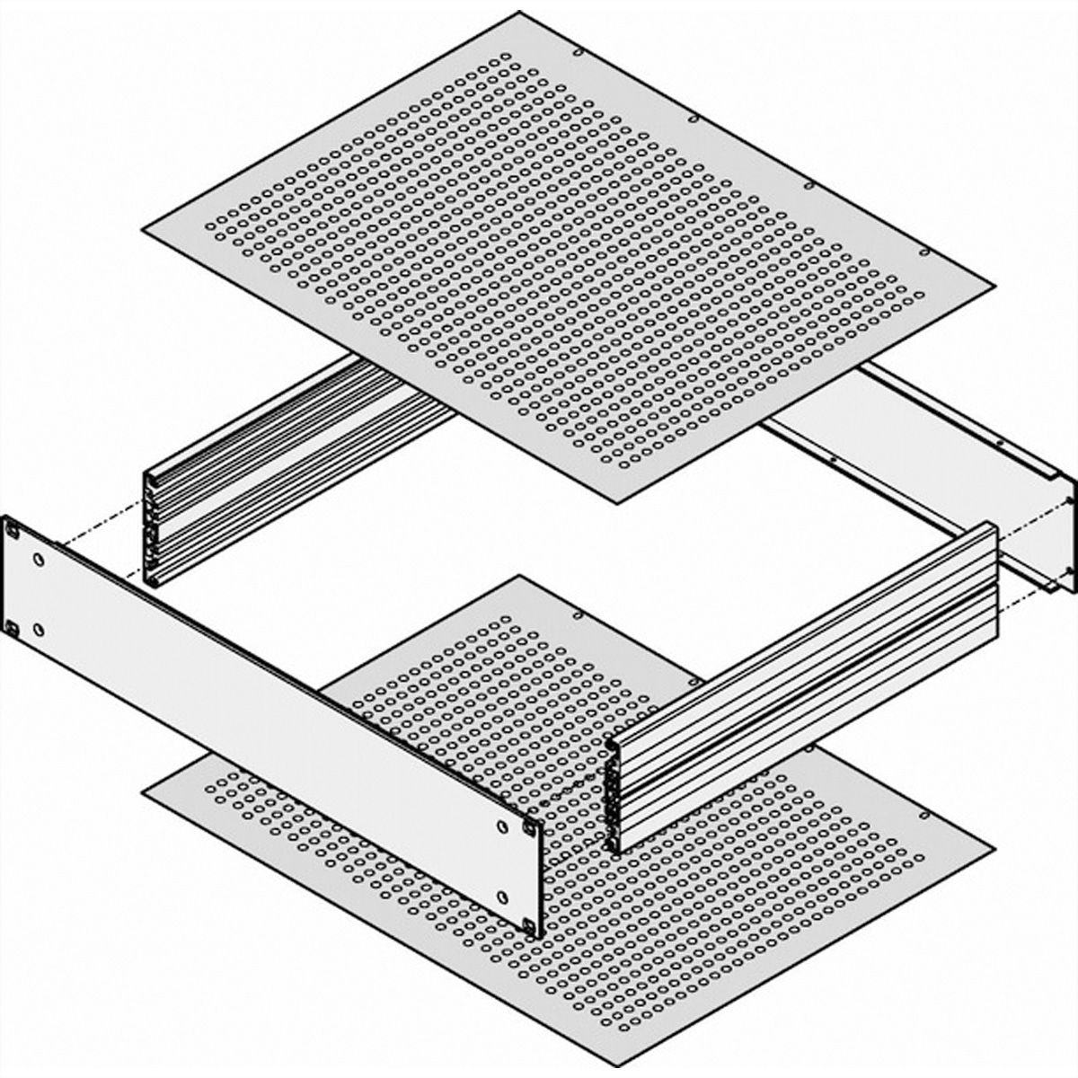 Plaque de recouvrement MultipacPRO SCHROFF, perforée, profondeur 220 mm