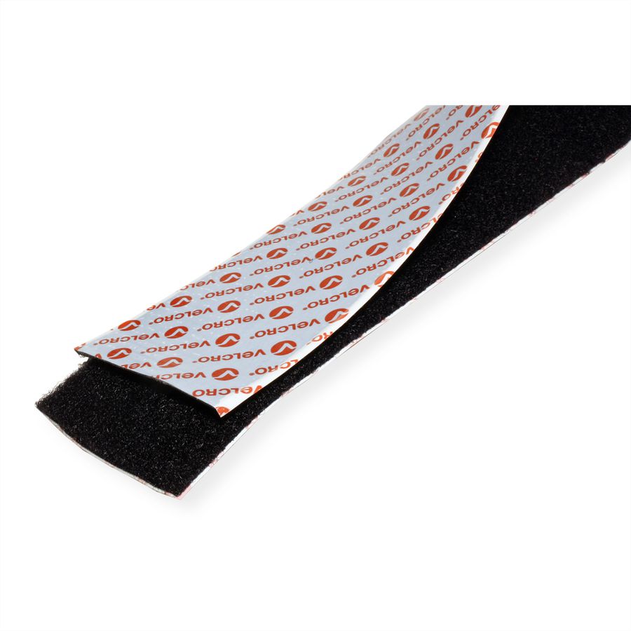 VELCRO® Bande 50mmx2.5m noir, crochets&velours autocollants extra fort