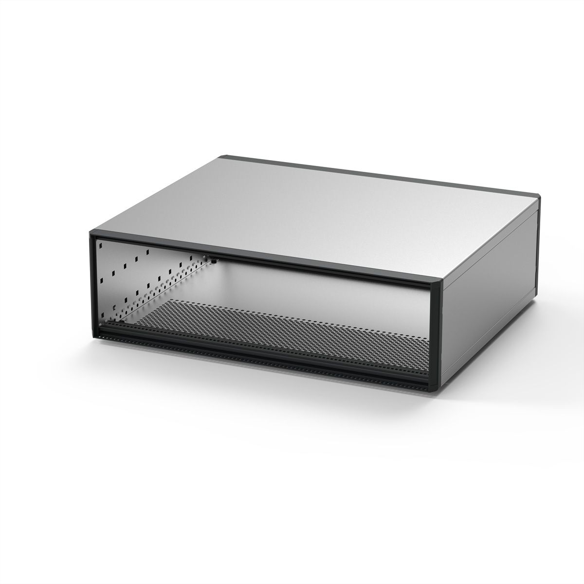 SCHROFF RatiopacPRO, coffret de bureau, blindage rétractable, garniture avant, 3 U, 84 HP, 375 mm