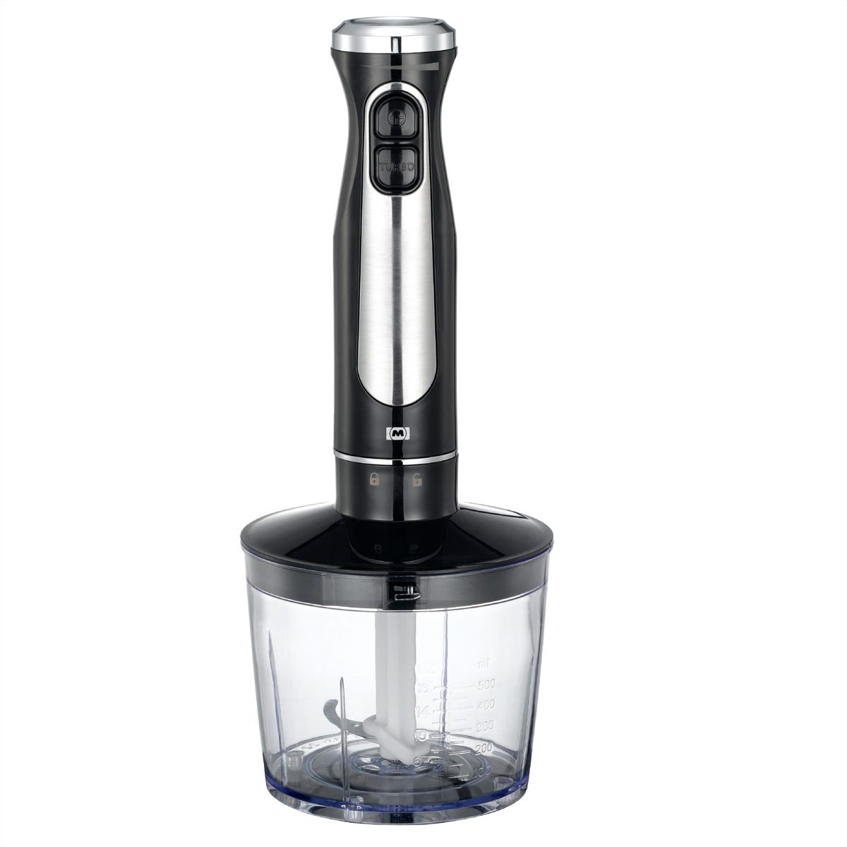 Melissa Stabmixer 16210069, Stabmixer mit Schneebesen, Becher, 600W