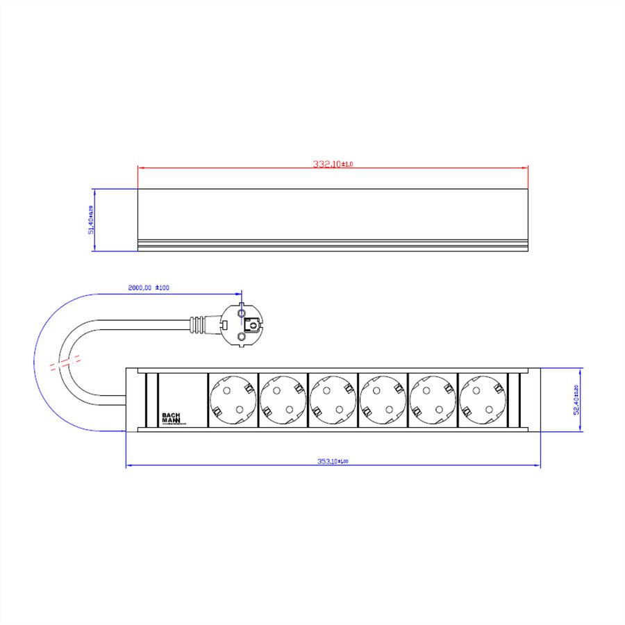 BACHMANN CONNECT LINE 6x contact de protection