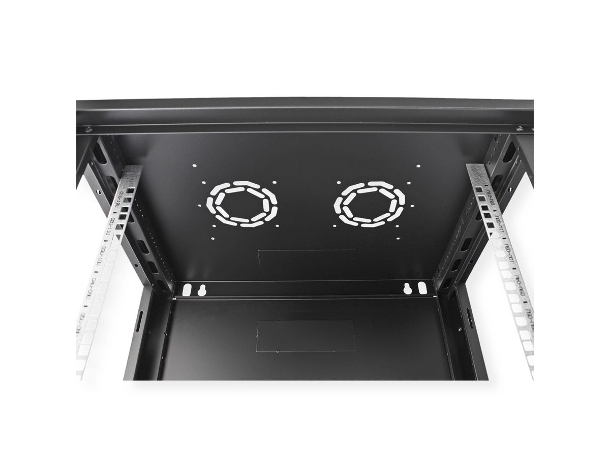 ROLINE 19-Zoll Wandgehäuse Basic Plus 12HE, 600x450 BxT schwarz