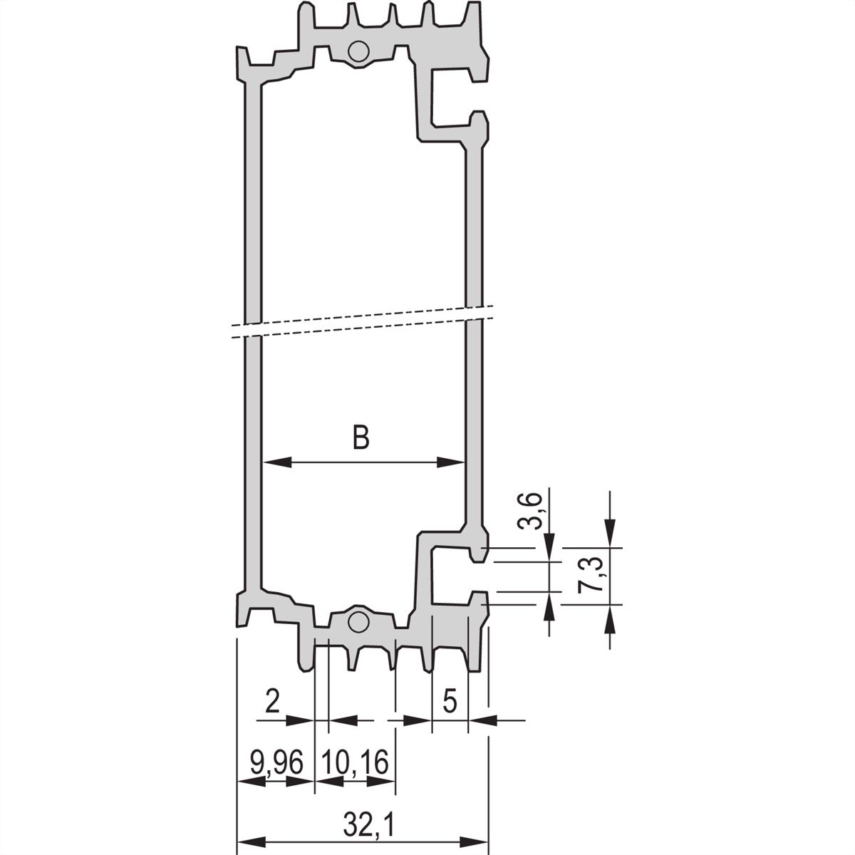 SCHROFF HF-Tubus - HF-TUBUS 3HE 7TE 167T