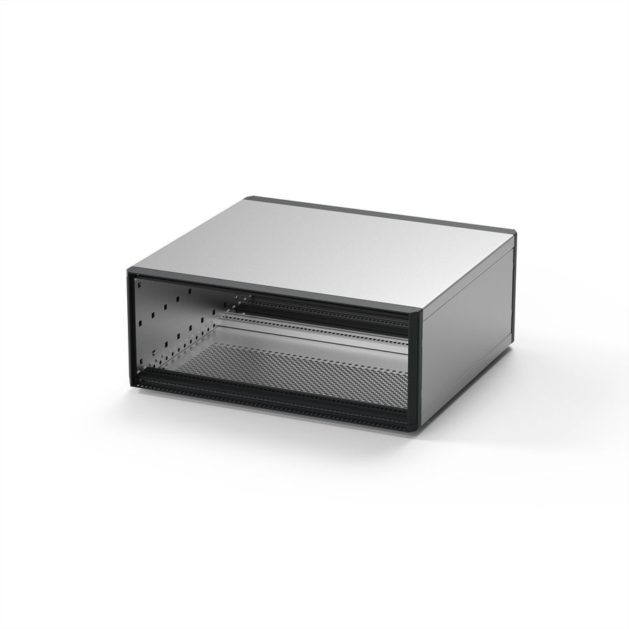SCHROFF RatiopacPRO, mallette complète, ordinateur de bureau, écran rétrofitable, garniture frontale, 3 U, 42 HP, 255 mm