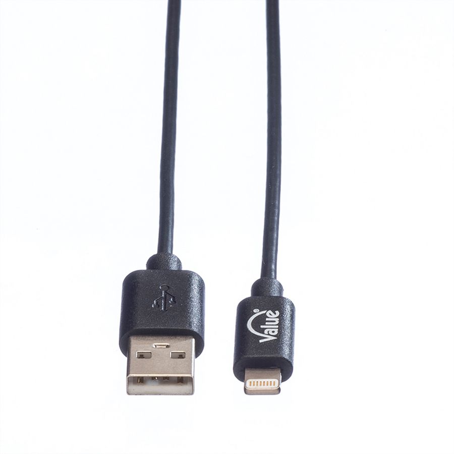 VALUE Câble de charge et synchronisation pour appareils à connecteur 8pin, 1 m