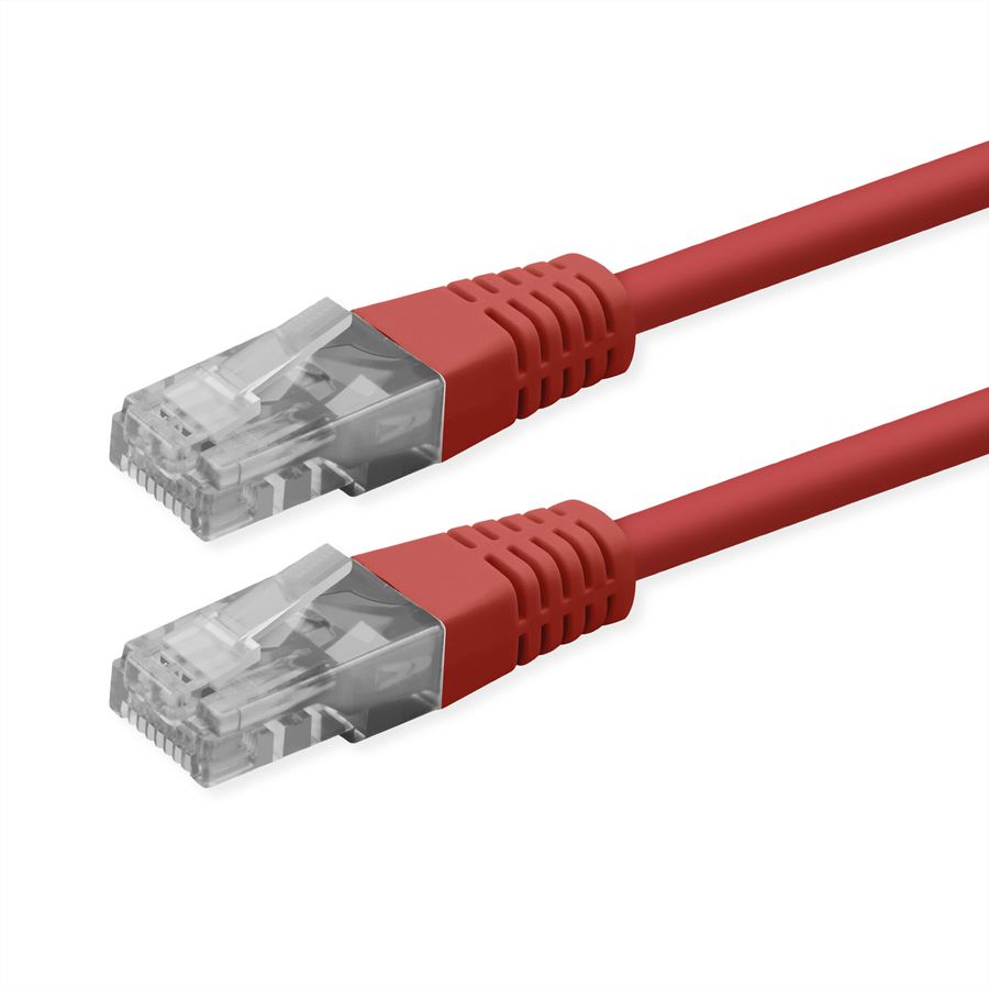 ROLINE Cordon Cat.6 (Classe E), UTP, PoE, rouge, 2 m