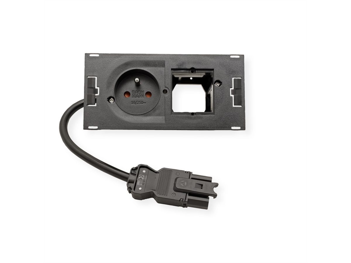 BACHMANN DUE 1xUTE 1xCM 0,2m GST18, noir, 0,2 m