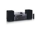 Lenco MC-760BK - Hi-Fi-Stereoanlage mit Plattenspieler und Lautsprechern, Internetradio, DAB+, FM, Bluetooth®, CD/MP3-Player - Schwarz