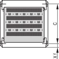 SCHROFF 19"-Fachboden stationär - 19"FACHB.STAT. 800T RAL7035