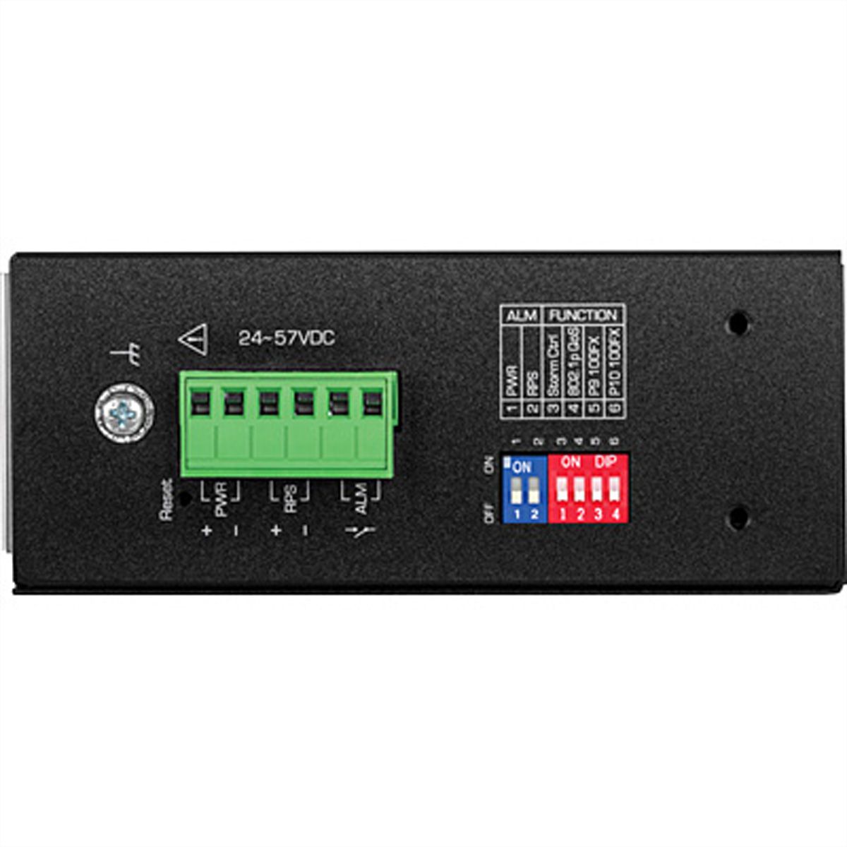 TRENDnet TI-PG102i Switch industriel Rail DIN Gigabit PoE+ L2 à 10 ports