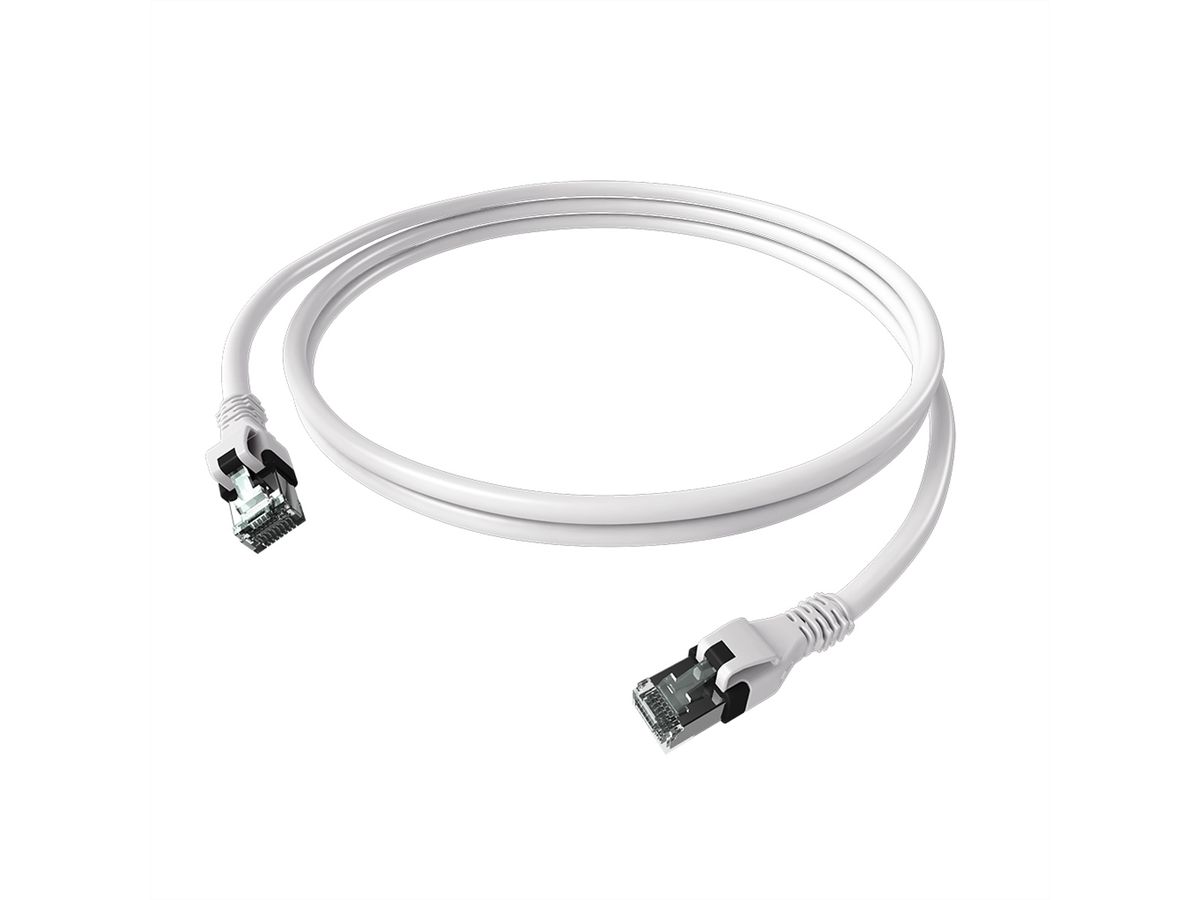 Cordon EasyLan DualBoot PushPull IP20, Cat.6A (Classe EA), S/FTP, blanc, 1 m
