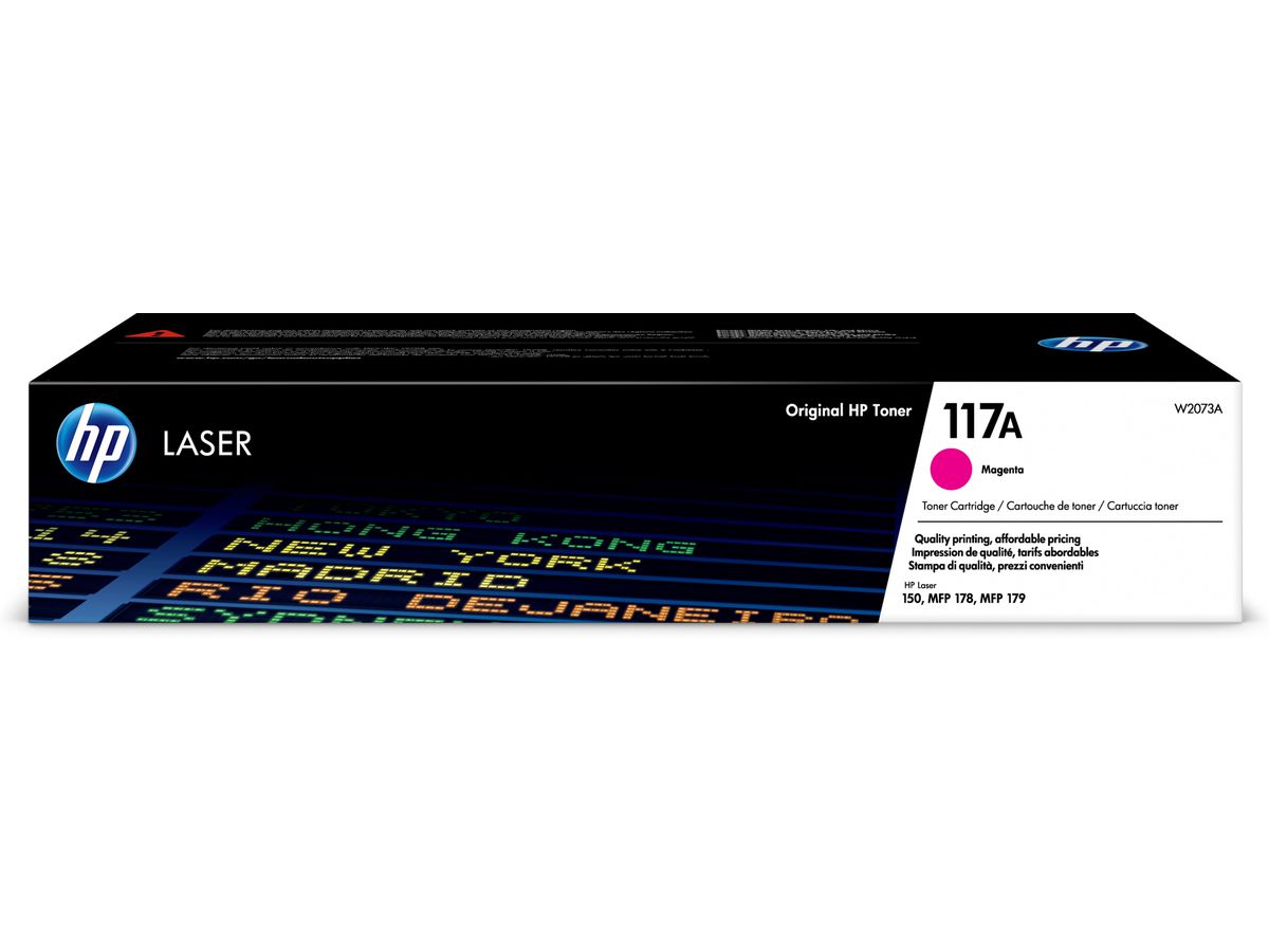 HP Cartouche de toner laser authentique 117A, magenta