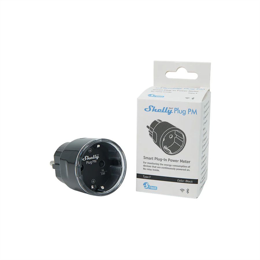 Shelly SmartPlug PM Gen3 schwarz