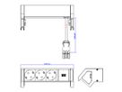 BACHMANN DESK2 ALU WHITE 3xCEE7/3 0,2m GST18 RAL9010