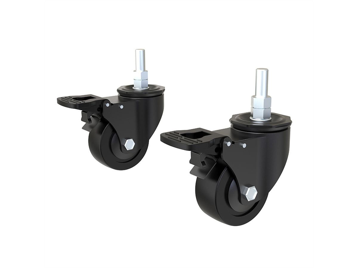 **DEMO**Hagor Kit de roulettes CPS - Locking caster, set for Leveling Feet - series, noir