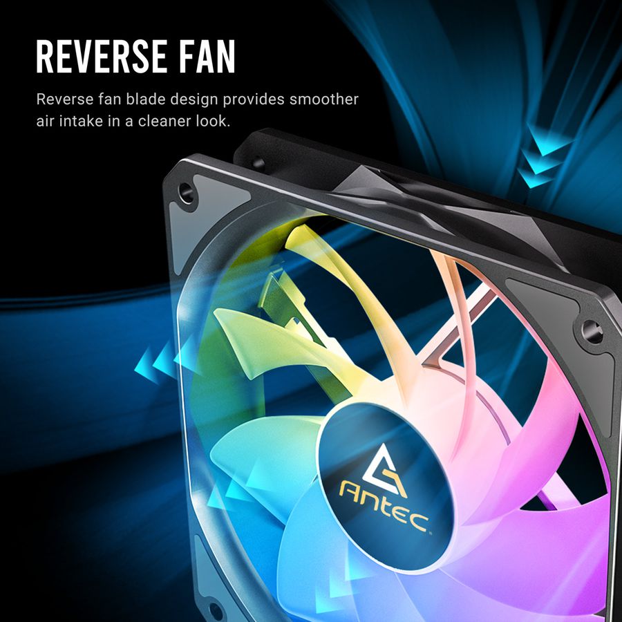 ANTEC P12R PWM ARGB REVERSE Fan PC Gehäuselüfter, schwarz
