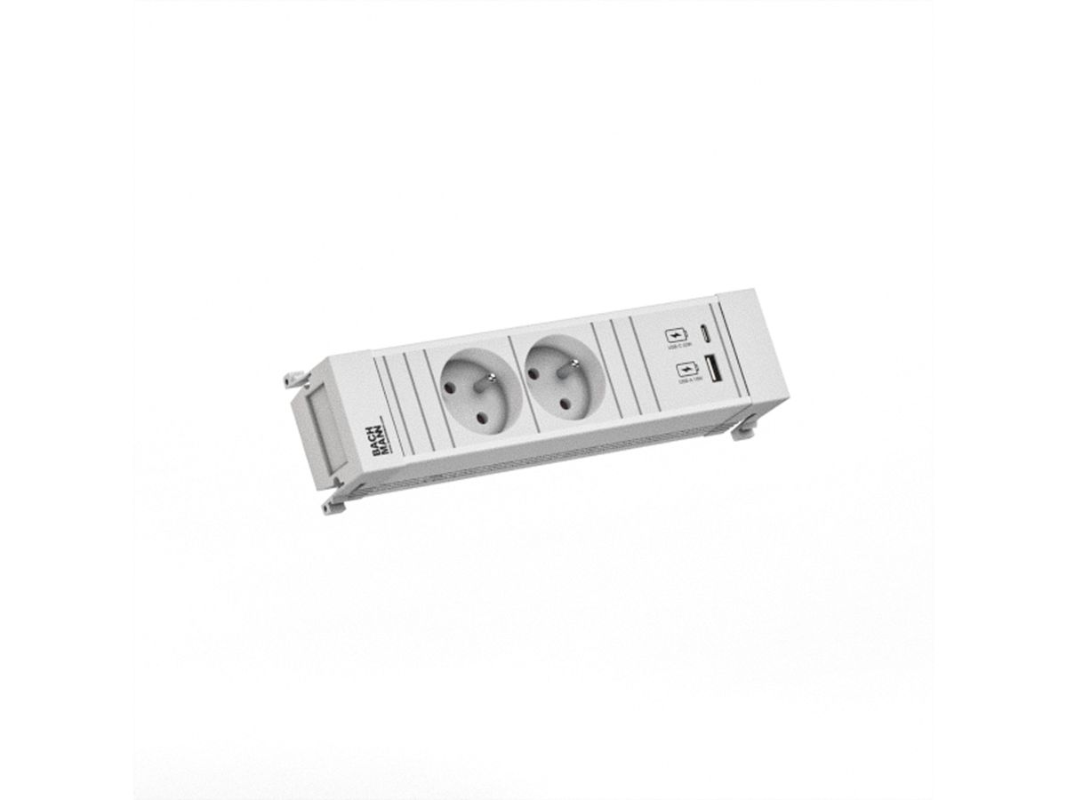 BACHMANN POWER FRAME 2xUTE 1xUSB A/C 22W 0,2m GST18