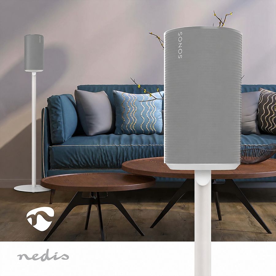 Nedis Lautsprecherständer für Sonos Era100 weiss, Ständer, 3 kg, Kabelmanagement