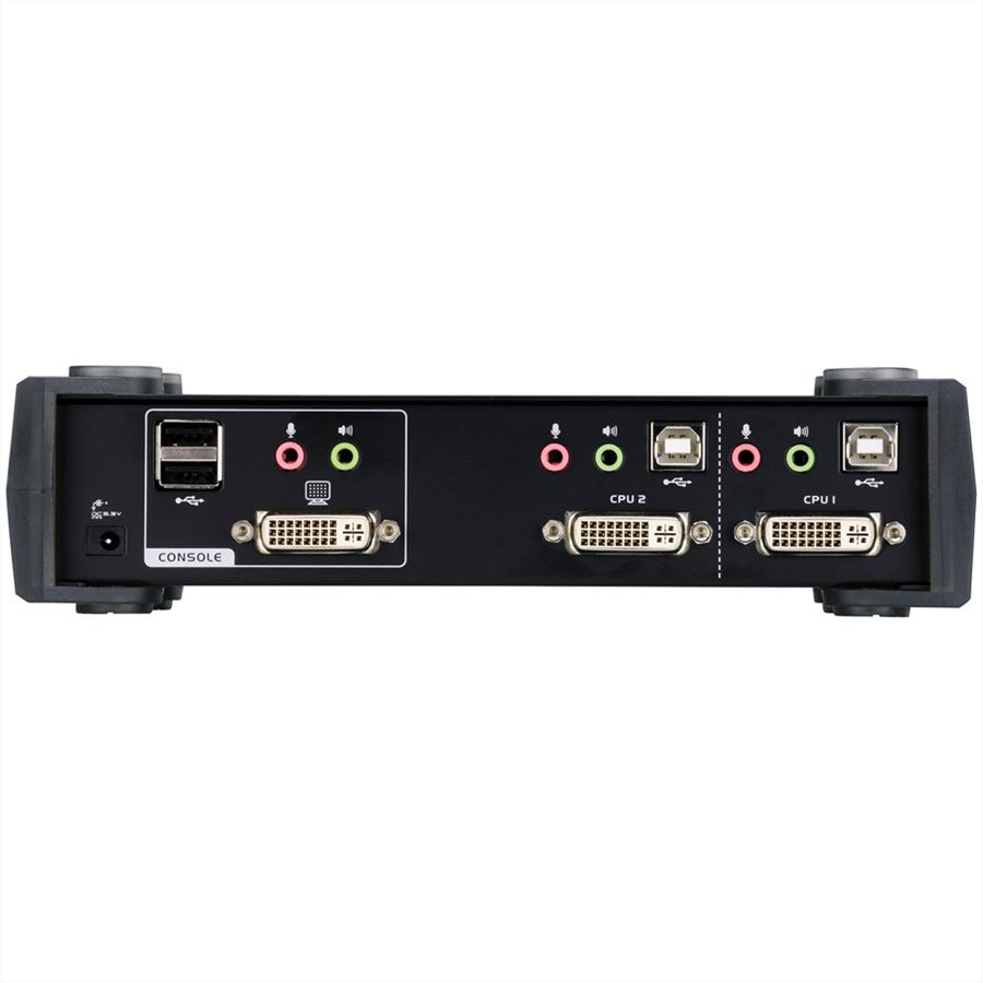 ATEN CS1762A Switch KVM DVI, USB, Audio, Hub USB, 2 ports