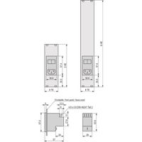 SCHROFF Face avant avec module d'entrée AC, 3 U, 8 CV, 2,5 mm, alu, anodisé, bords non traités