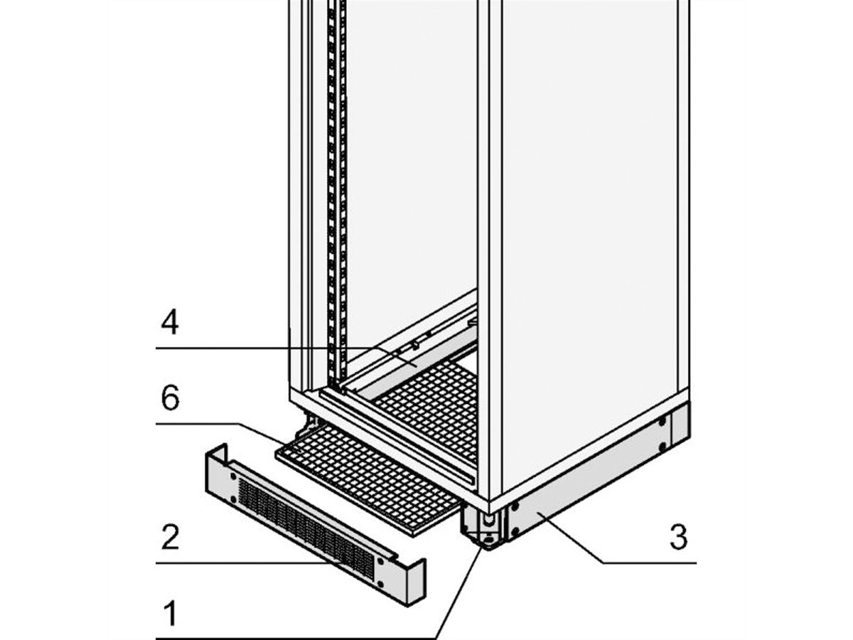 SCHROFF Tapis filtrant Eurorack pour Base/Plinth, perforé, 600W 800D