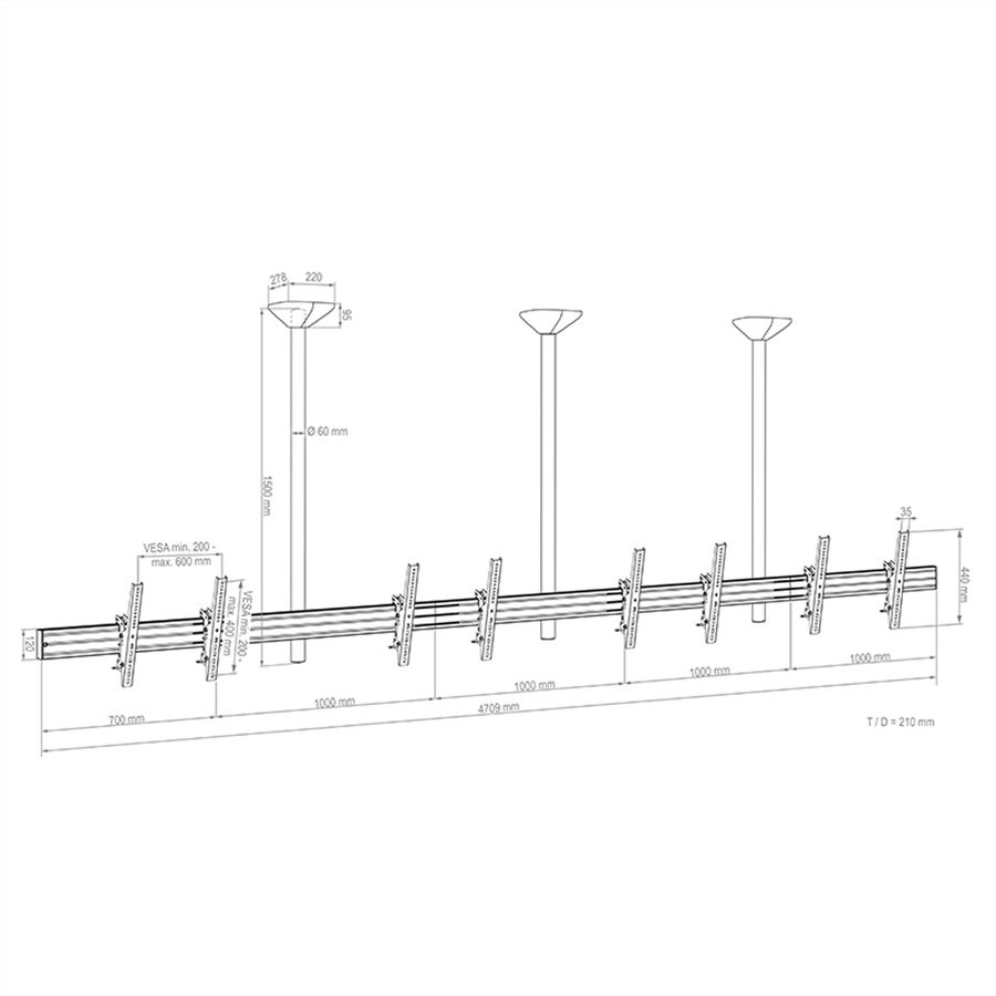 Hagor Deckenhalterung CPS D4L 46-65"