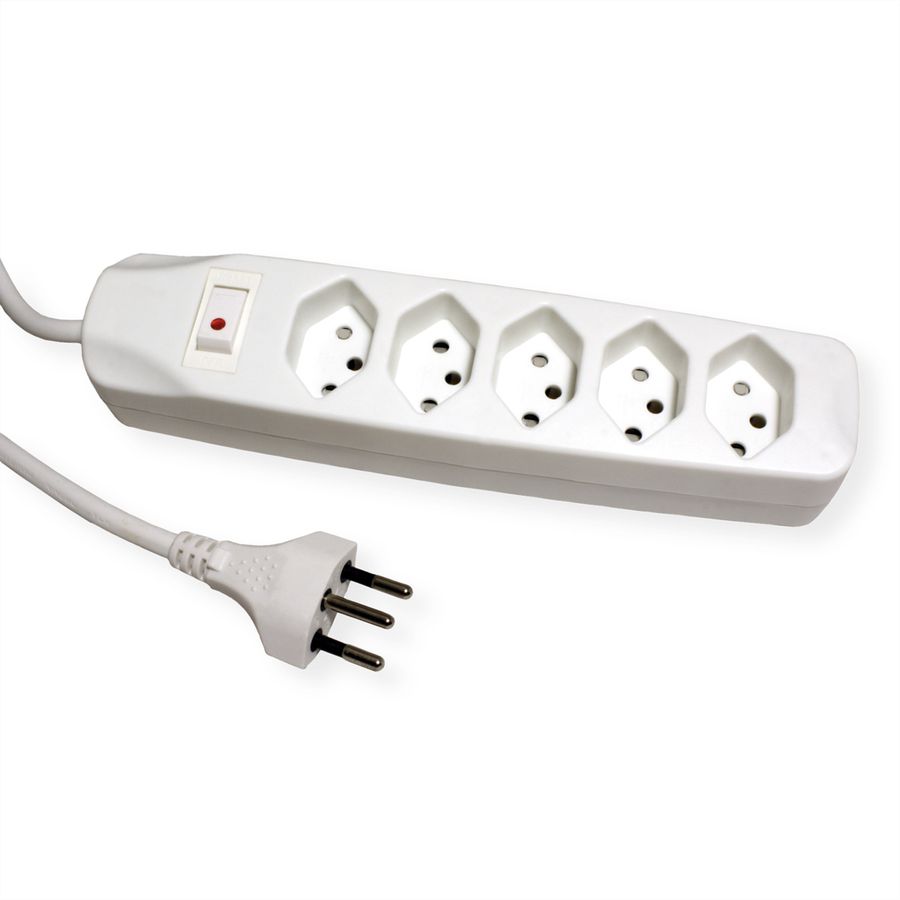BLANK Multiprise, 5xT13, avec interrupteur, blanc