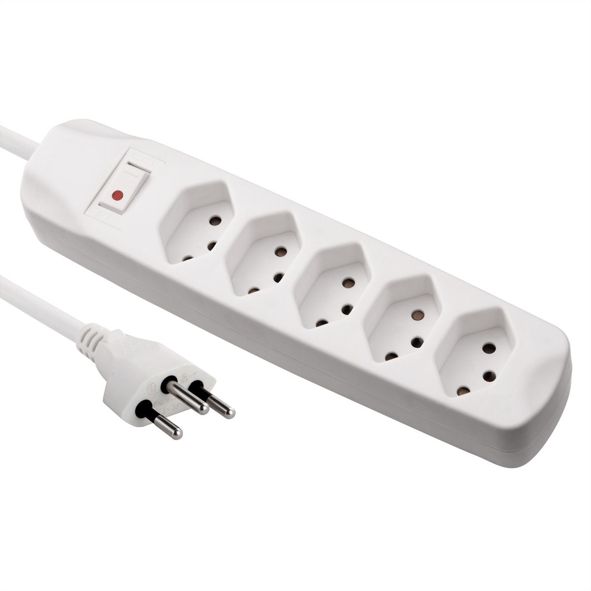 BLANK Multiprise, 5xT13, avec interrupteur, blanc
