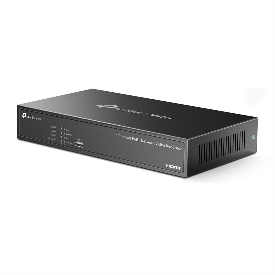 TP-Link NVR1004H-4P-2TB NVR Enregistreur vidéo en réseau 4-CH, 4x PoE, 2 TB