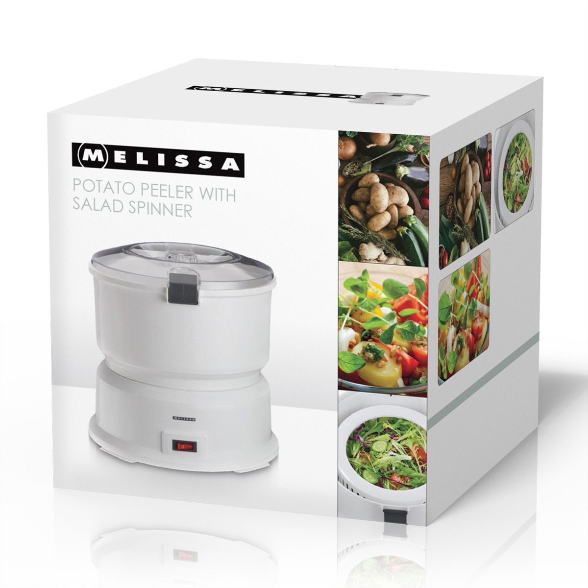 Éplucheur de pommes de terre Melissa 16220008, blanc, incl. essoreuse à salade, 85W