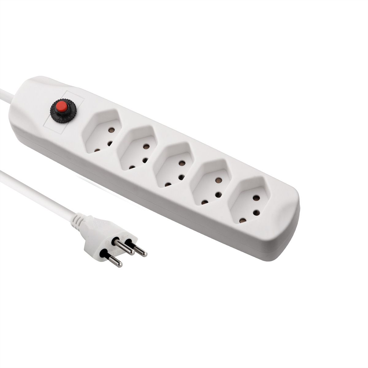 BLANK Multiprise, 5xT13, sans interrupteur, blanc