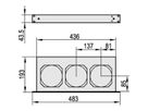 SCHROFF 19"-Umlüfter 1 HE inklusive 3 Ventilatoren