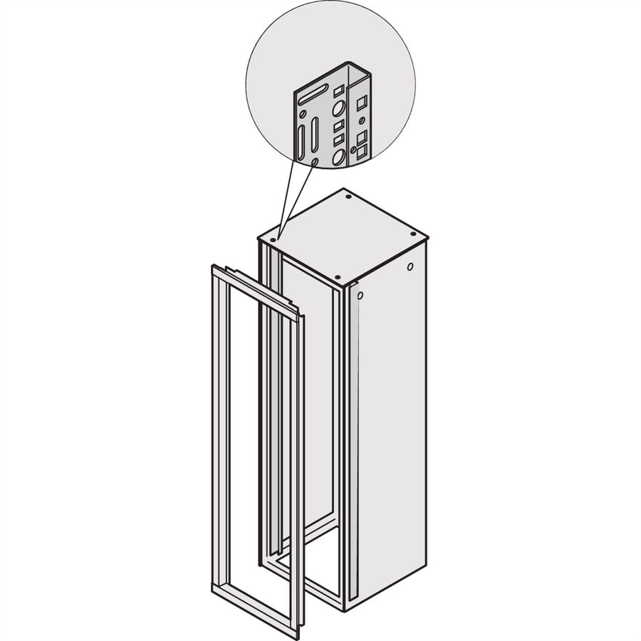 SCHROFF Varistar, support d'adaptateur pour cadre déco, 1600H 600W, RAL 7035