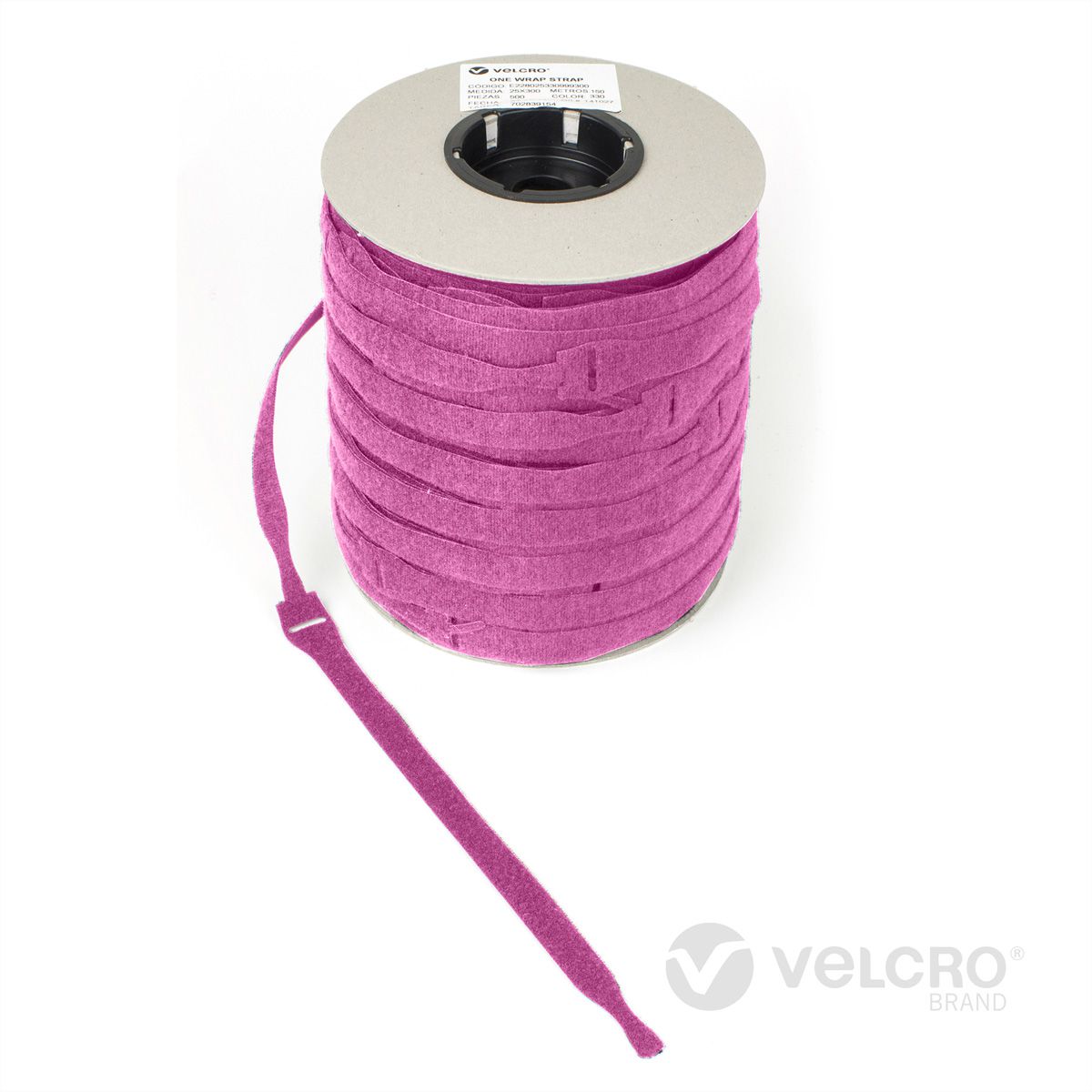 VELCRO® One Wrap® Strap 13mm x 200mm, 750 pièces, rose
