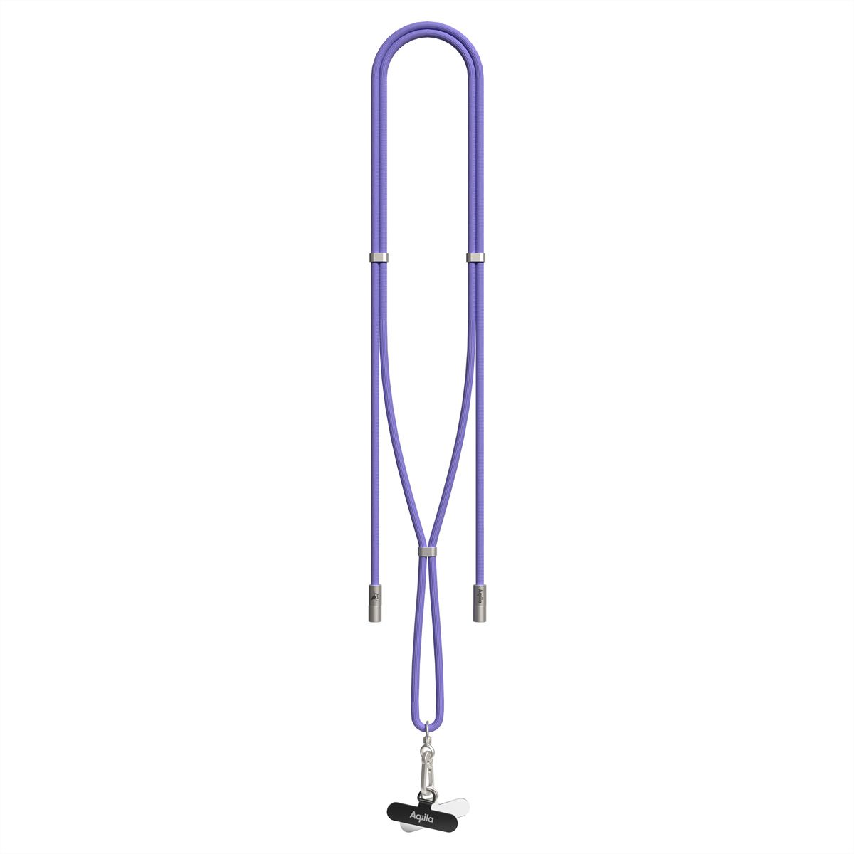 Aqiila Lanyard Lade- & Synckabel CC1, 60W, Typ C zu Typ C, Schwarz