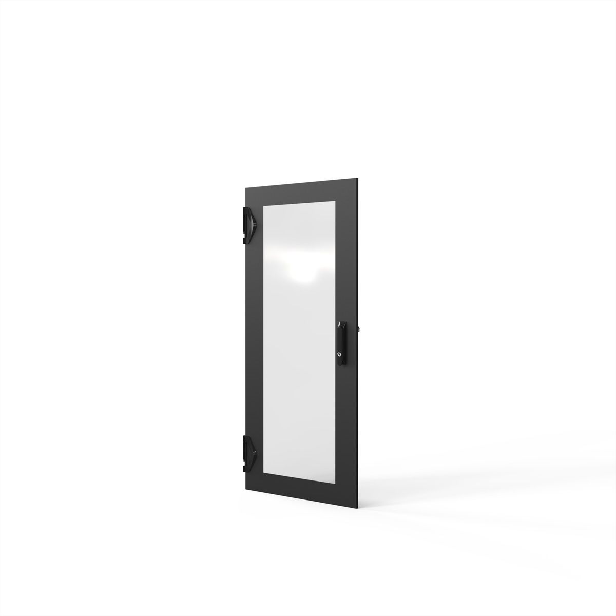 SCHROFF Porte en verre 1200H 600 IP55 fermeture 3 points RAL7021