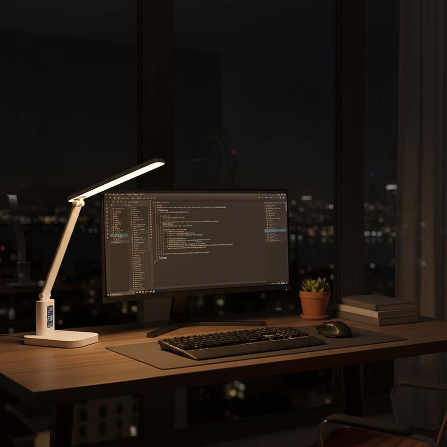 Nedis LED-Schreibtischlampe dimmbar, weiss