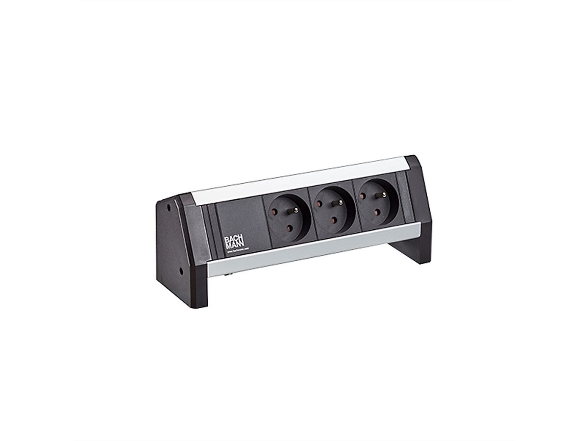 BACHMANN DESK 3xUTE 35° schwarz Ein-Ausgang:GST18